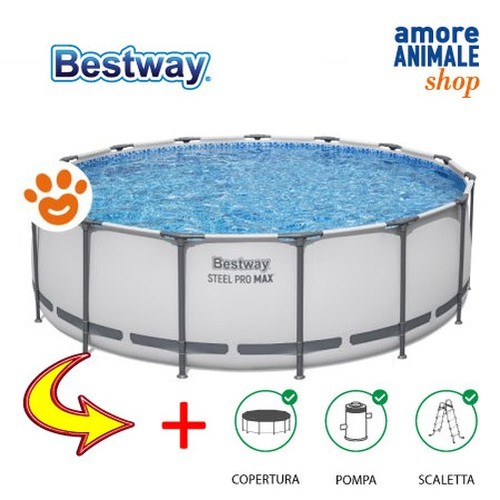 Bestway piscine rotonde steel - piscine,