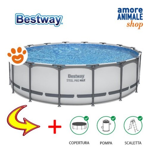 Bestway piscine ronde steel - piscine,